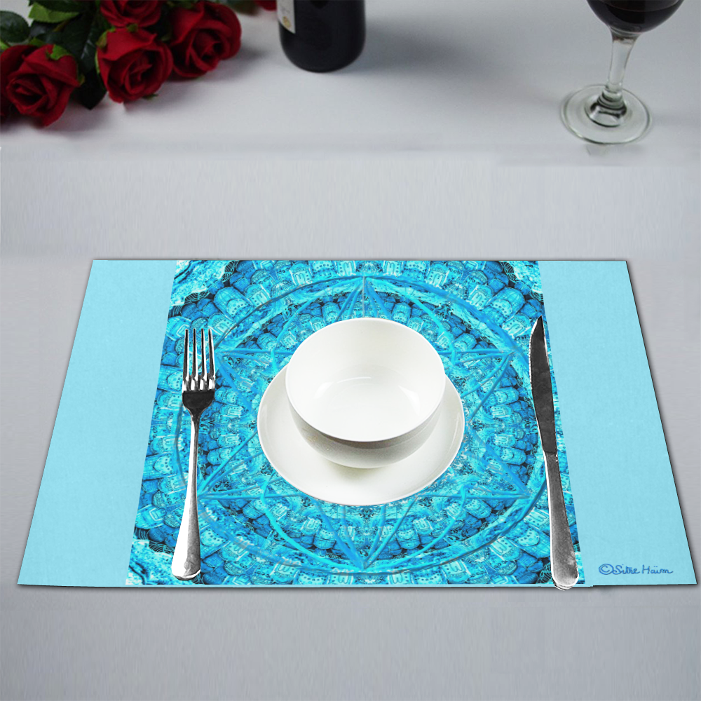 Protection from Jerusalem in blue Placemat 12''x18''