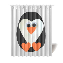 Cute Baby Penguin Shower Curtain 69"x84"