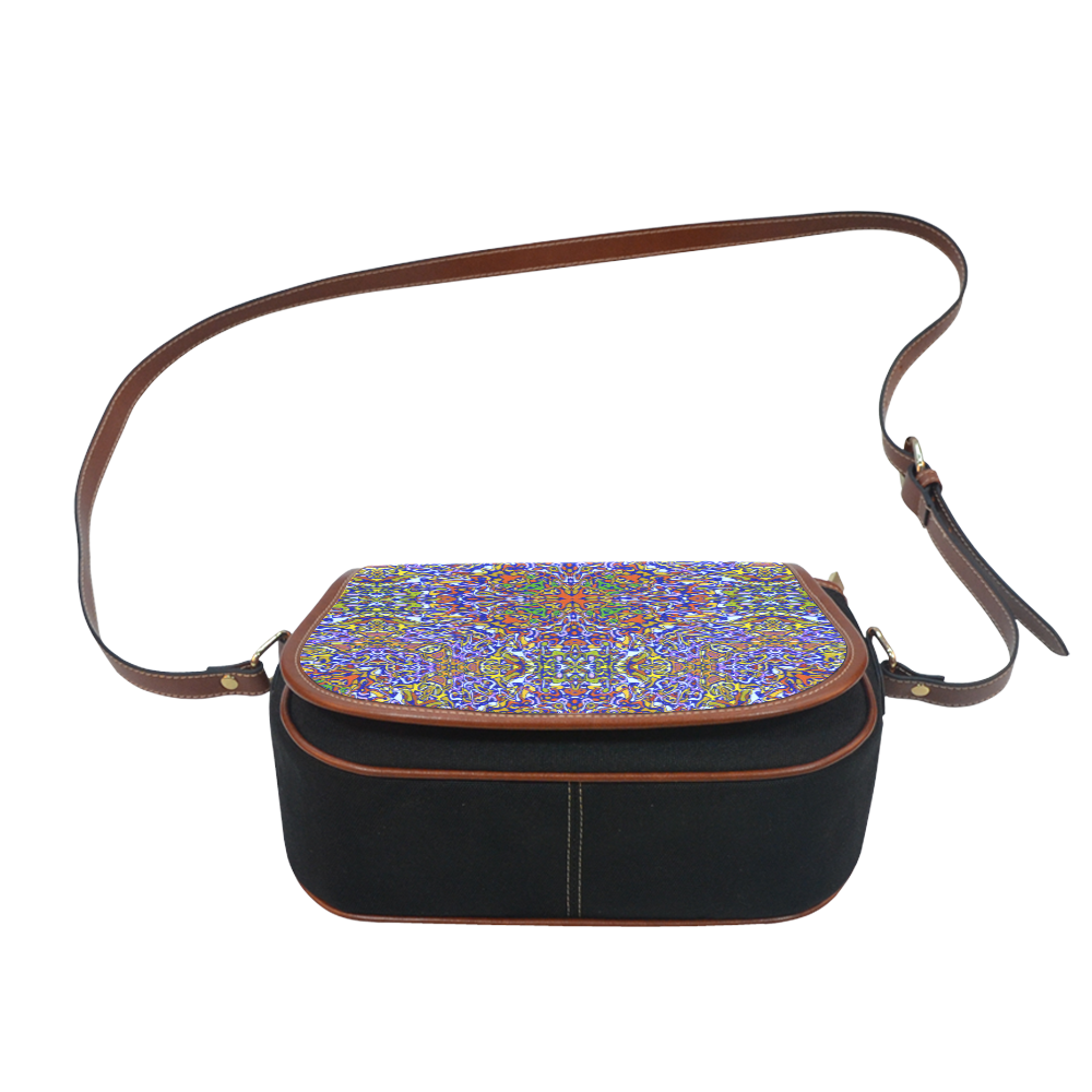 Oriental Pattern 01A by FeelGood Saddle Bag/Small (Model 1649)(Flap Customization)