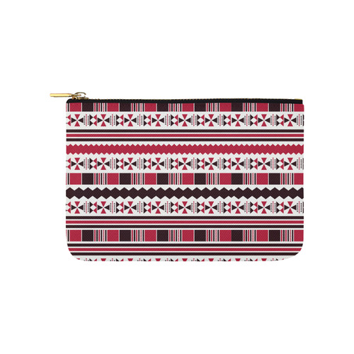 Red Aztec Tribal Carry-All Pouch 9.5''x6''