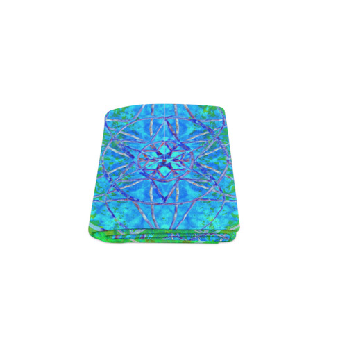 protection in nature colors-teal, blue and green Blanket 40"x50"