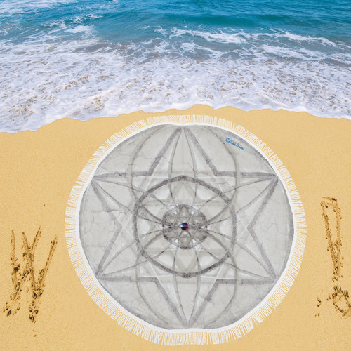 protection through fundamental mineral energy-special meditation shawl or mat Circular Beach Shawl 59"x 59"