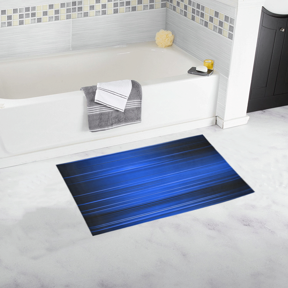 Electrified Static Blue Bath Rug 16''x 28''