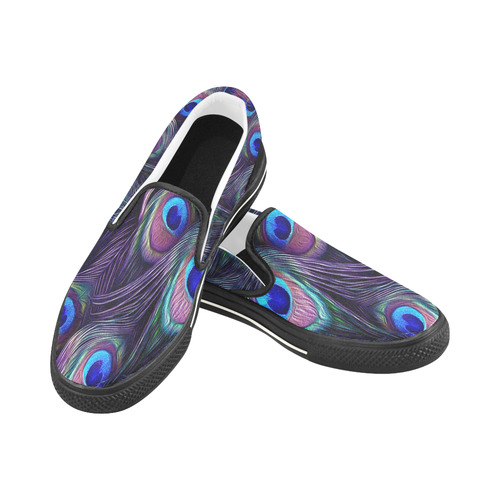 Peacock Slip-on Canvas Shoes for Kid (Model 019)