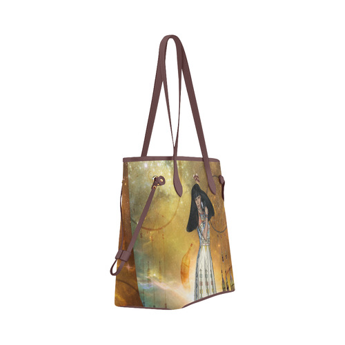Wonderful indian with dreamcatcher Clover Canvas Tote Bag (Model 1661)