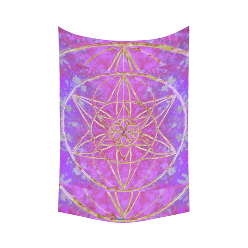 protection in purple colors Cotton Linen Wall Tapestry 60"x 90"