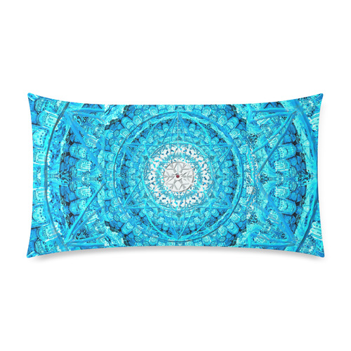 Protection from Jerusalem in blue Custom Rectangle Pillow Case 20"x36" (one side)