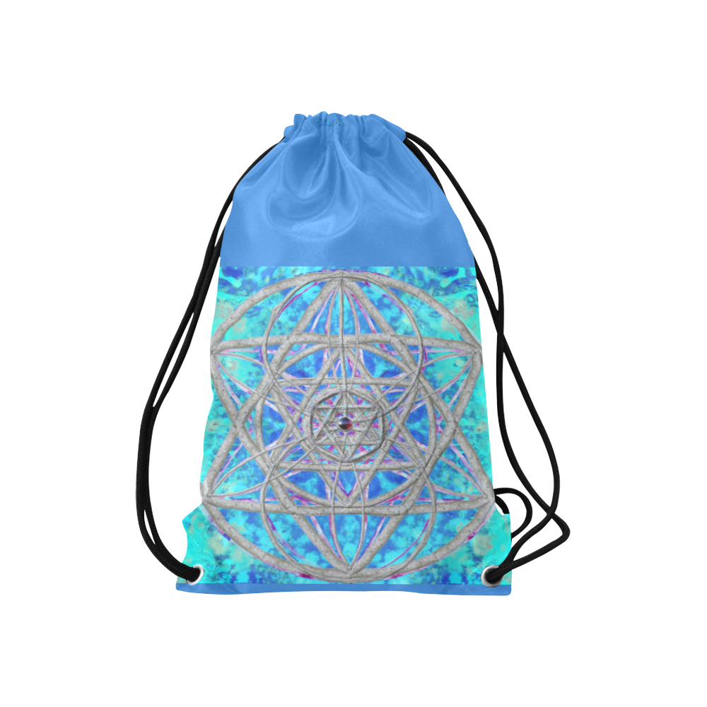 protection in blue harmony Small Drawstring Bag Model 1604 (Twin Sides) 11"(W) * 17.7"(H)