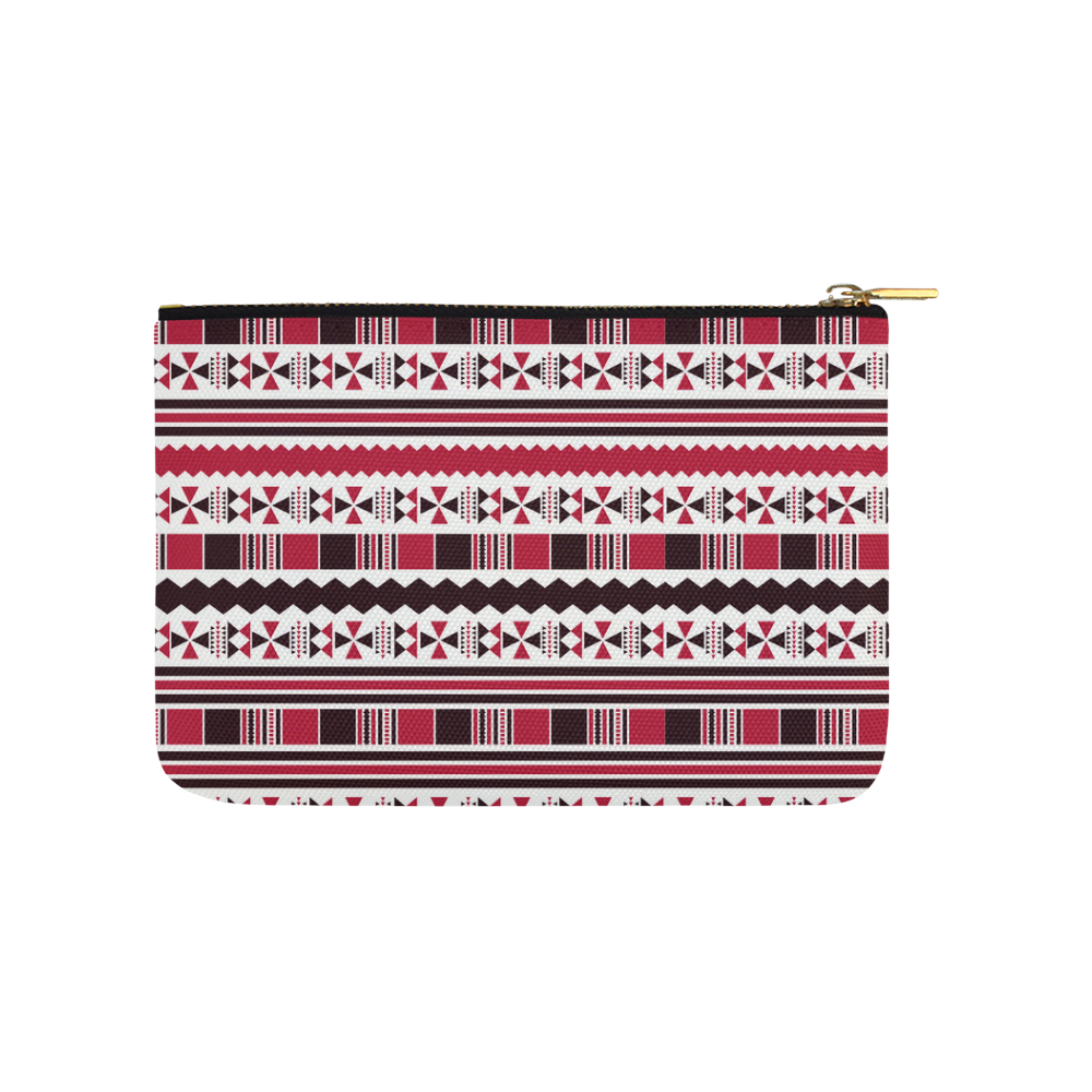 Red Aztec Tribal Carry-All Pouch 9.5''x6''