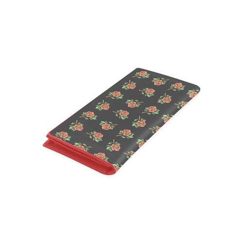 Tattoo Roses Women's Leather Wallet (Model 1611)