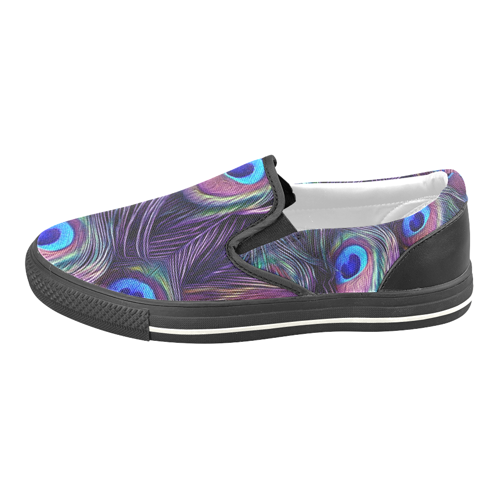 Peacock Slip-on Canvas Shoes for Kid (Model 019)