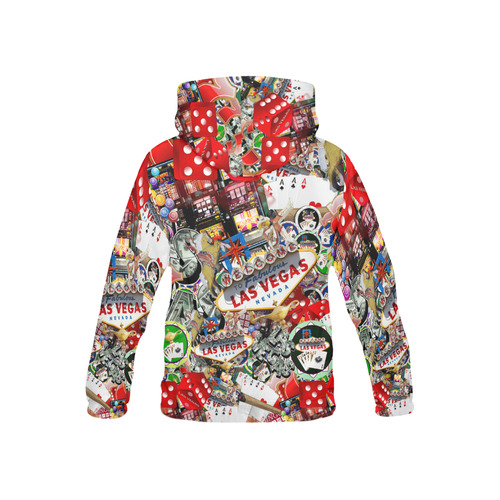 Las Vegas Icons - Gamblers Delight All Over Print Hoodie for Kid (USA Size) (Model H13)
