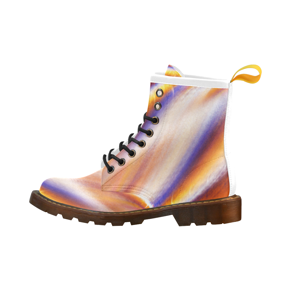 THE BIG WAVE Colorful Painting High Grade PU Leather Martin Boots For Women Model 402H