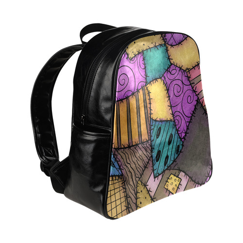 Patchwork Scraps Multi-Pockets Backpack (Model 1636)