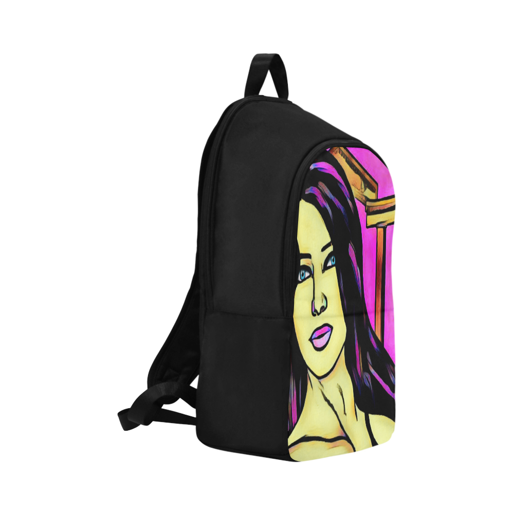 Girl In Pink fantasy art by Tabz Jones Fabric Backpack for Adult (Model 1659)