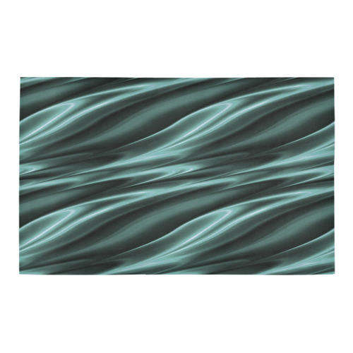 Elegant Teal Waves Bath Rug 20''x 32''