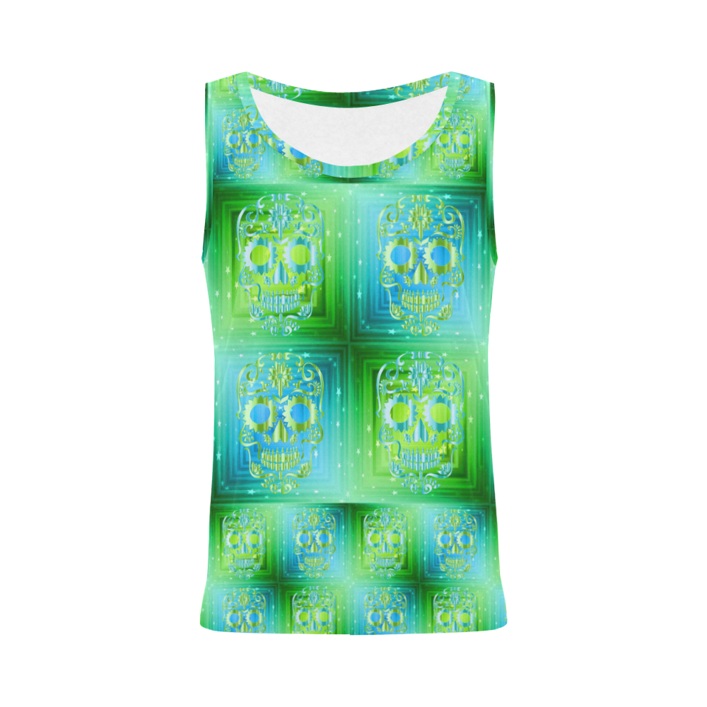 Skull20170558_by_JAMColors All Over Print Tank Top for Women (Model T43)
