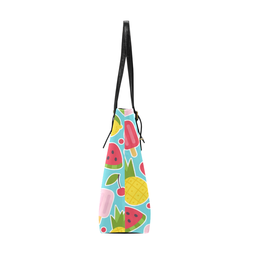 Summer Fruit Hearts Ice Cream Euramerican Tote Bag/Small (Model 1655)