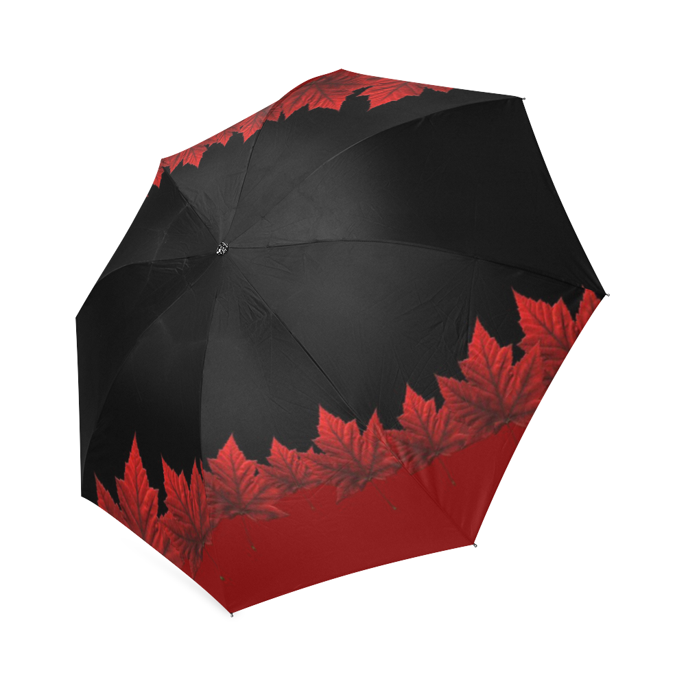 Canada Souvenir Umbrellas Autumn Maple Leaves Souvenirs Foldable Umbrella (Model U01)