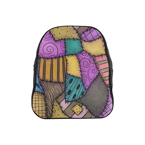 Patchwork Scraps School Backpack (Model 1601)(Small)