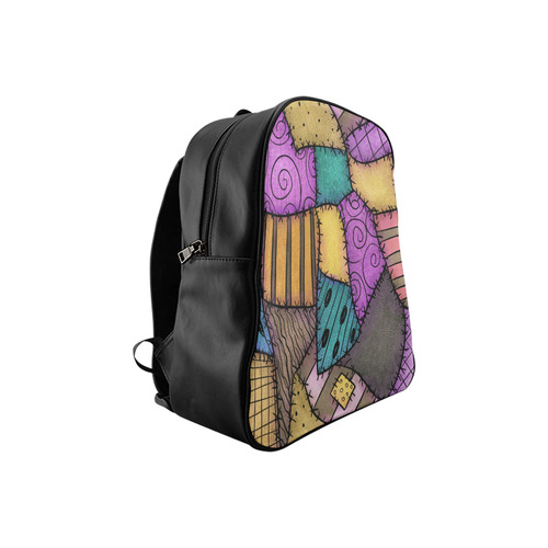 Patchwork Scraps School Backpack (Model 1601)(Small)