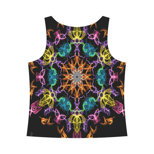 Around The World Goth Art All Over Print Tank Top for Women (Model T43)
