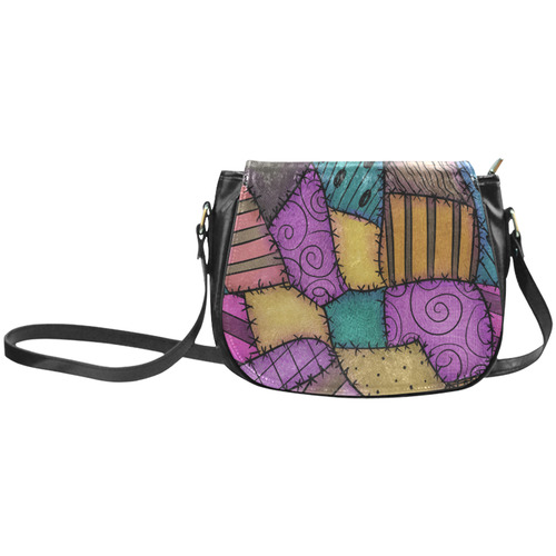 Patchwork Scraps Classic Saddle Bag/Small (Model 1648)