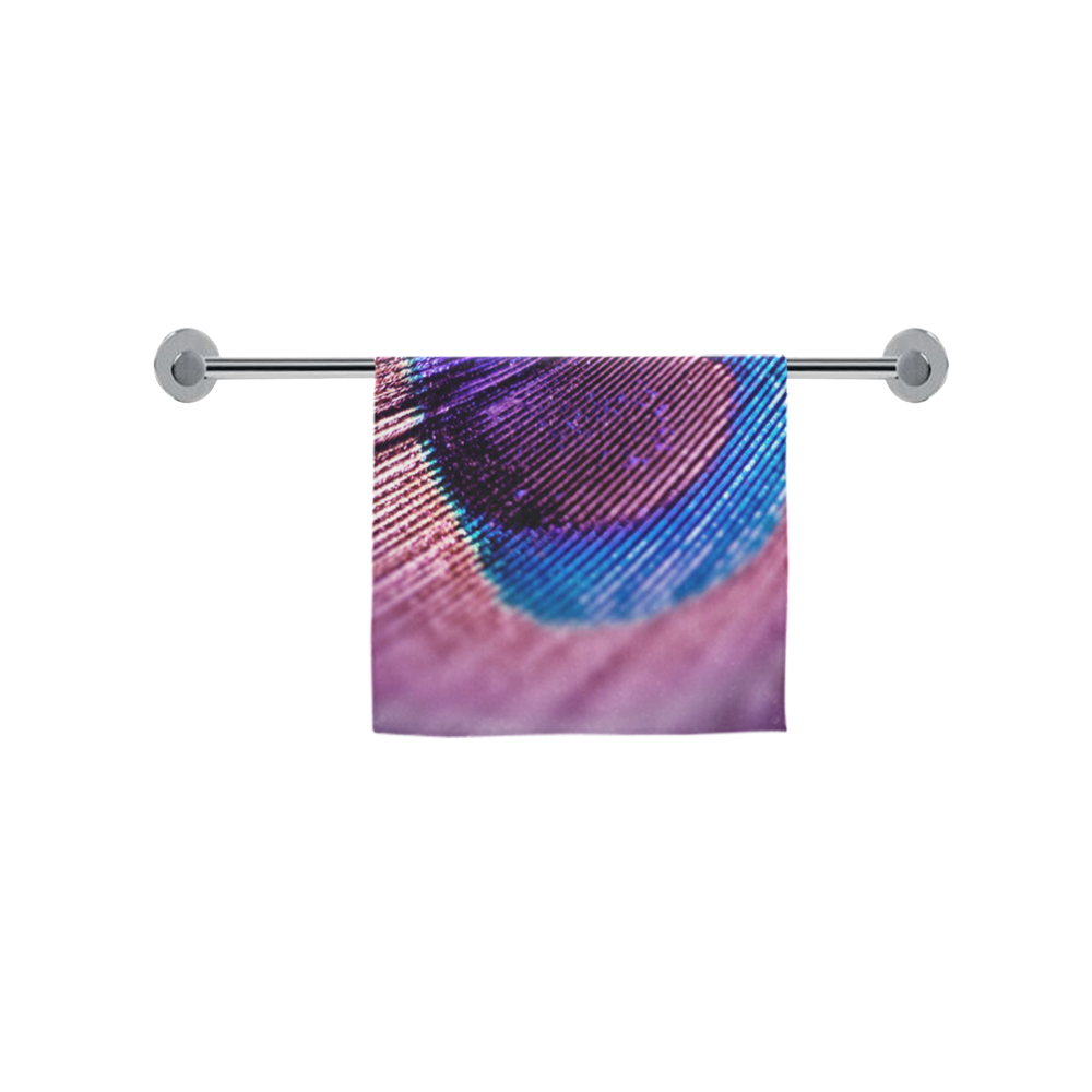 Purple Peacock Feather Custom Towel 16"x28"