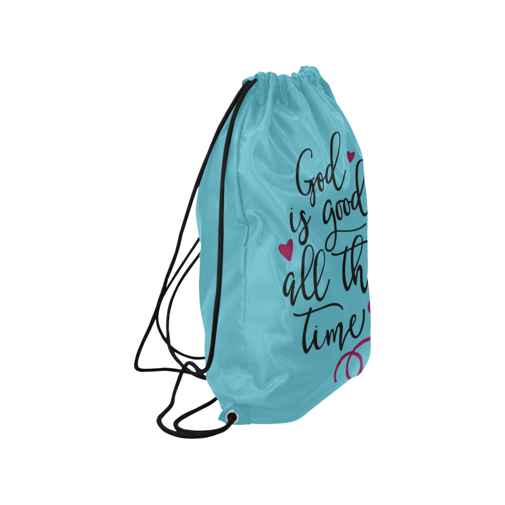 God is Good All the Time Medium Drawstring Bag Model 1604 (Twin Sides) 13.8"(W) * 18.1"(H)