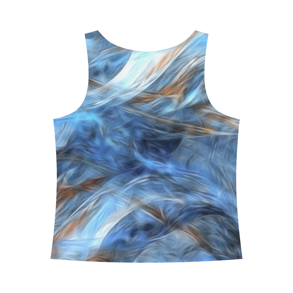 Blue Colorful Abstract Design All Over Print Tank Top for Women (Model T43)