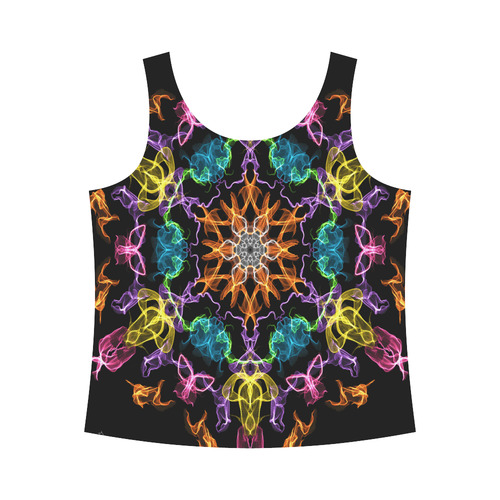 Around The World Goth Art All Over Print Tank Top for Women (Model T43)