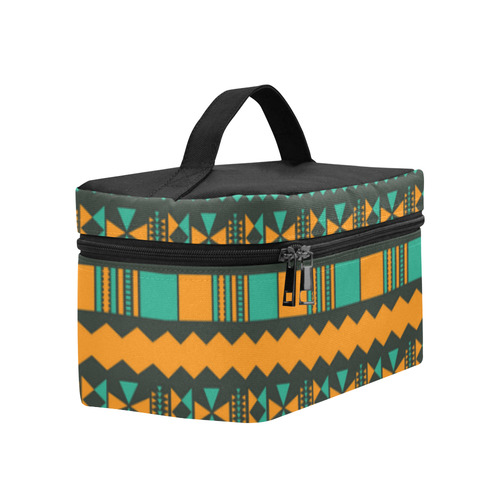 Green and Yellow Aztec Tribal Lunch Bag/Large (Model 1658)