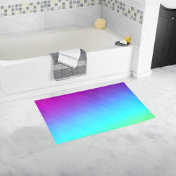 Neon Rainbow Rays Of Light Bath Rug 16''x 28''