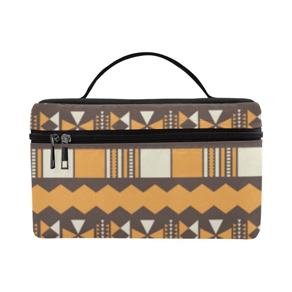 Brown Aztec Tribal Lunch Bag/Large (Model 1658)