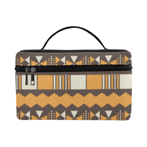 Brown Aztec Tribal Lunch Bag/Large (Model 1658)