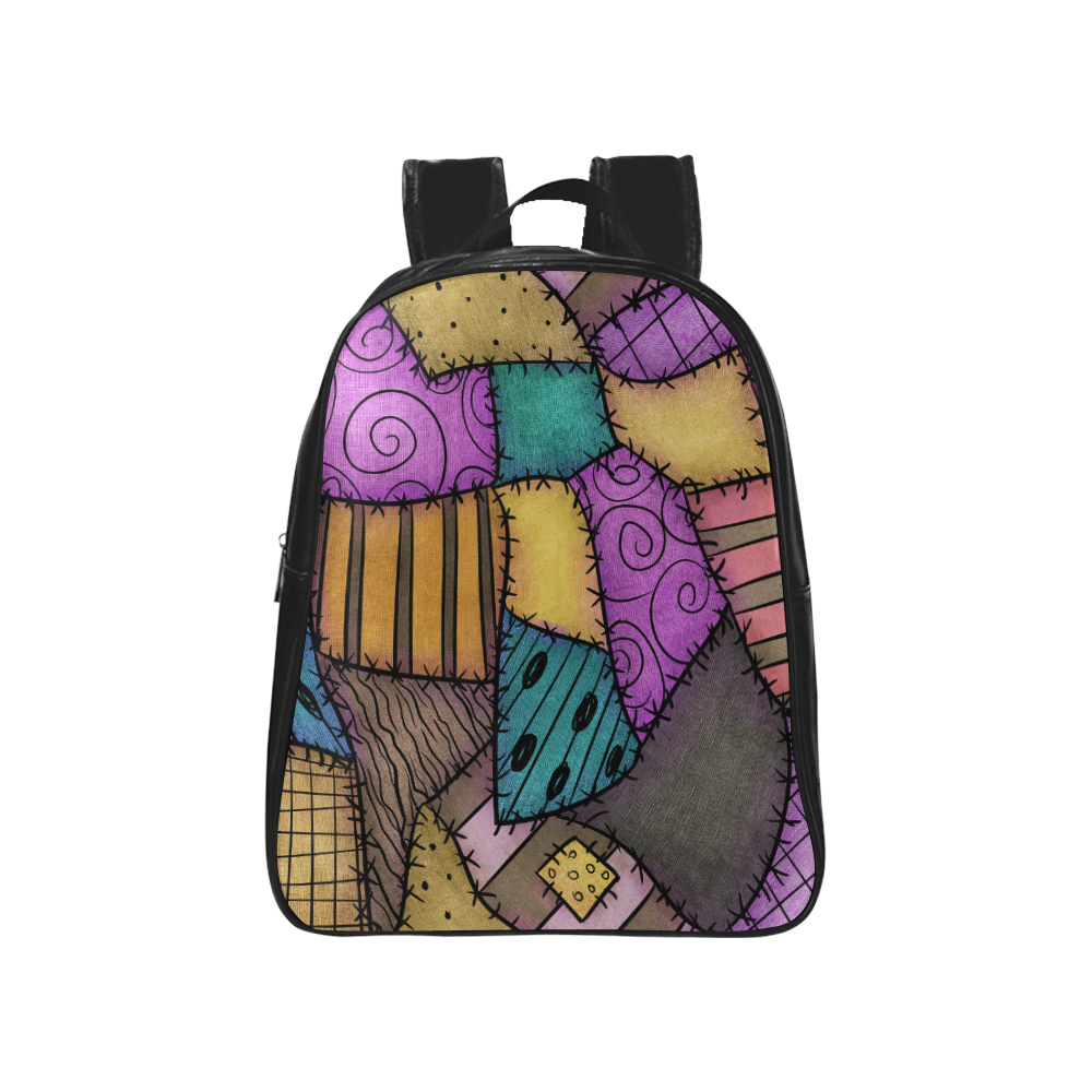 Patchwork Scraps School Backpack (Model 1601)(Small)