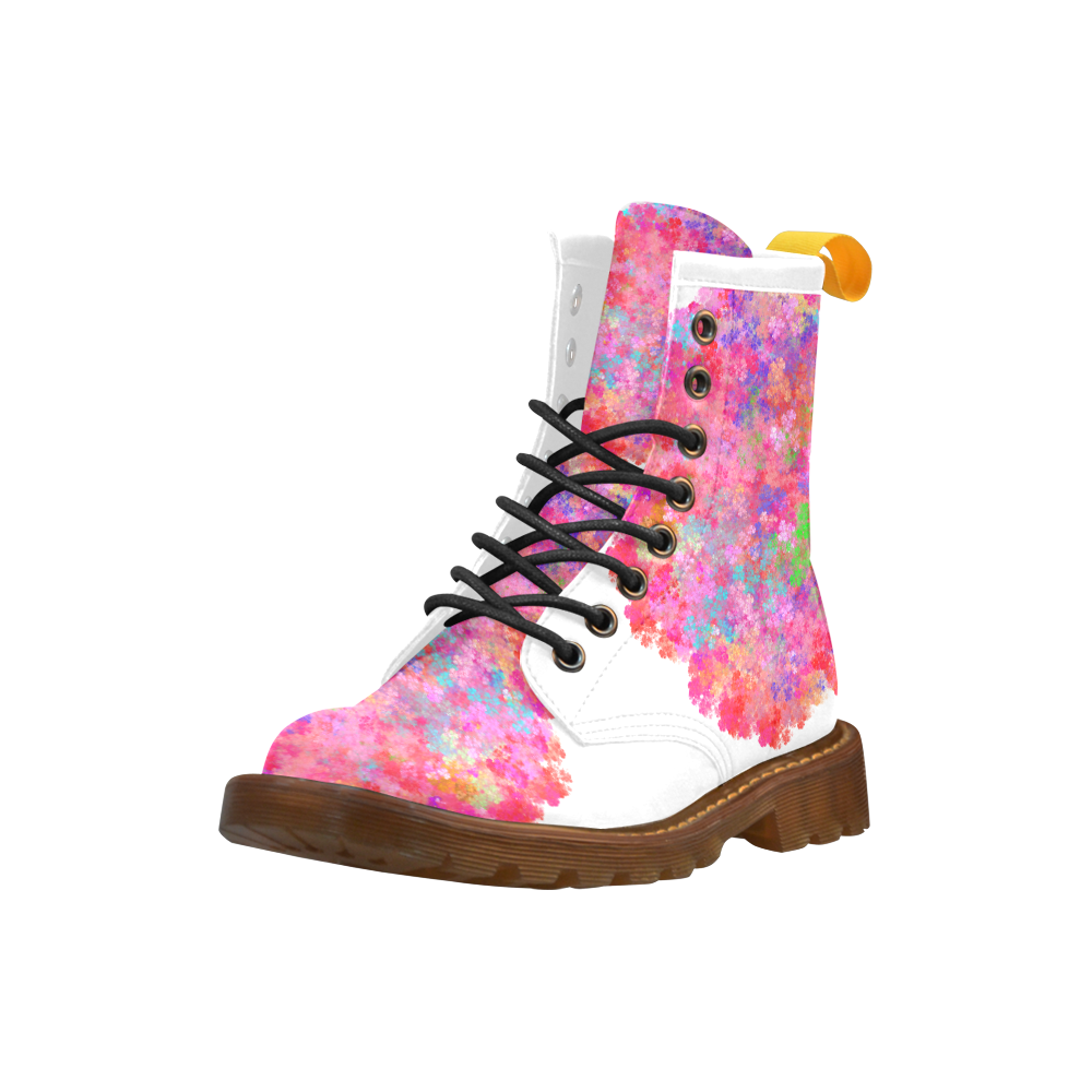 The Pink Party Colorful Splash High Grade PU Leather Martin Boots For Women Model 402H