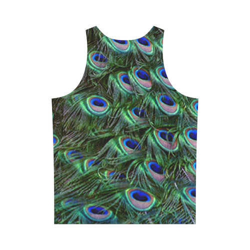 Peacock Feathers All Over Print Tank Top for Men (Model T43)
