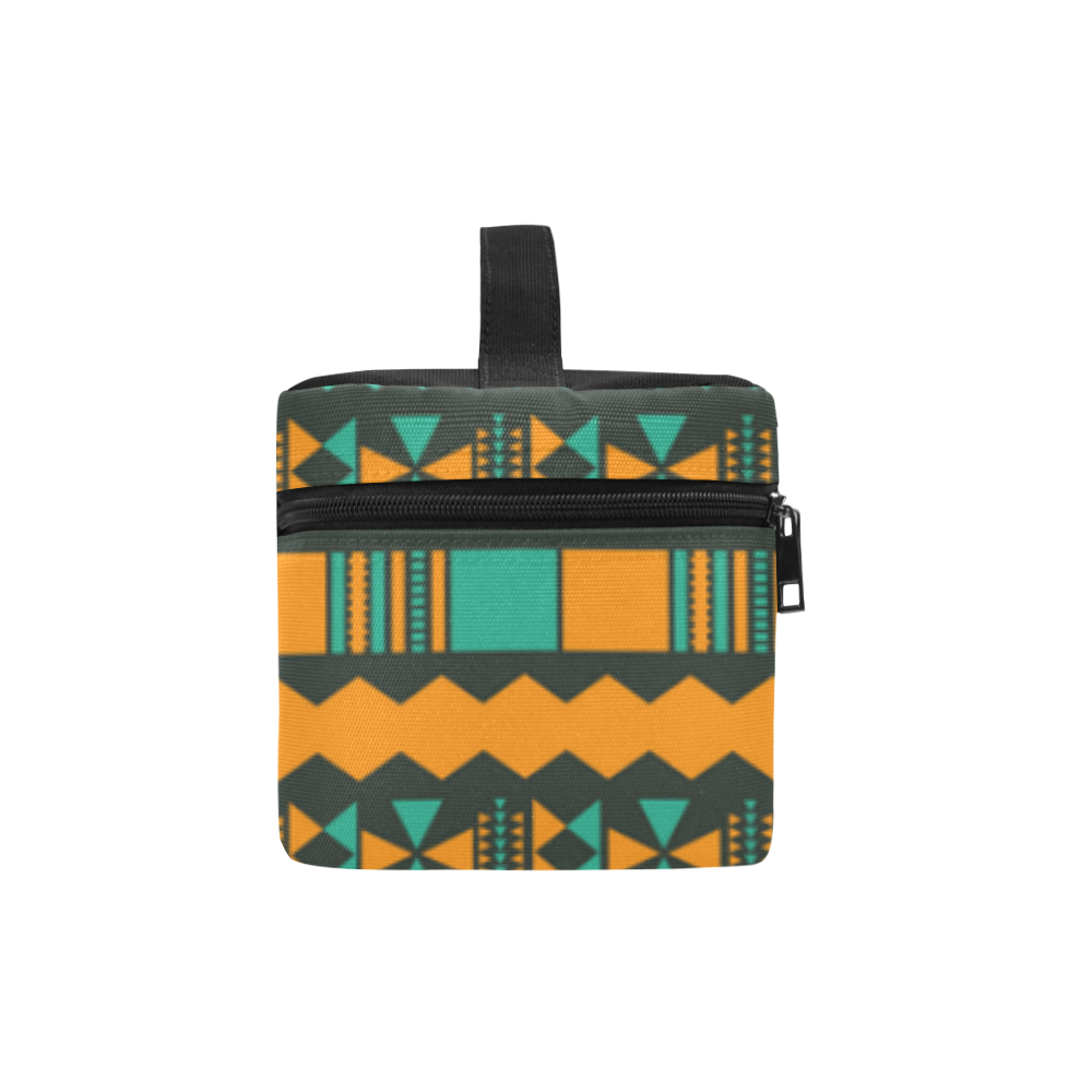 Green and Yellow Aztec Tribal Lunch Bag/Large (Model 1658)
