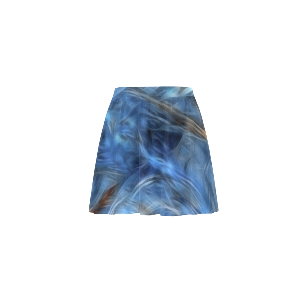 Blue Colorful Abstract Design Mini Skating Skirt (Model D36)