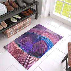 Purple Peacock Feather Azalea Doormat 30" x 18" (Sponge Material)