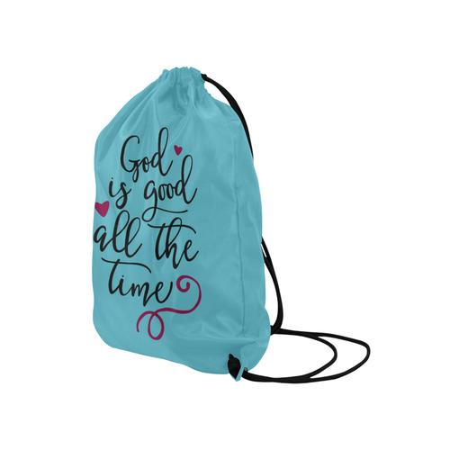 God is Good All the Time Medium Drawstring Bag Model 1604 (Twin Sides) 13.8"(W) * 18.1"(H)