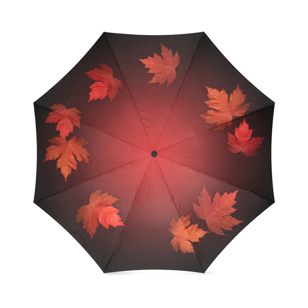 Autumn Leaves Umbrella Canada Souvenirs Foldable Umbrella (Model U01)