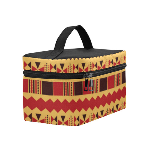 Yellow With Red Aztec Lunch Bag/Large (Model 1658)