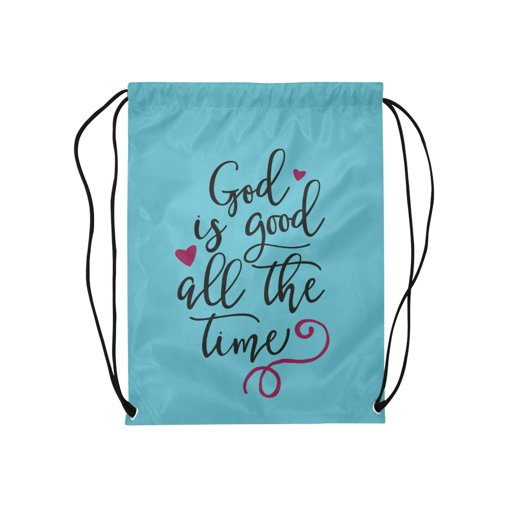 God is Good All the Time Medium Drawstring Bag Model 1604 (Twin Sides) 13.8"(W) * 18.1"(H)