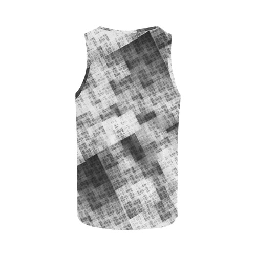 Funny Crazy Black and White Check All Over Print Tank Top for Women (Model T43)