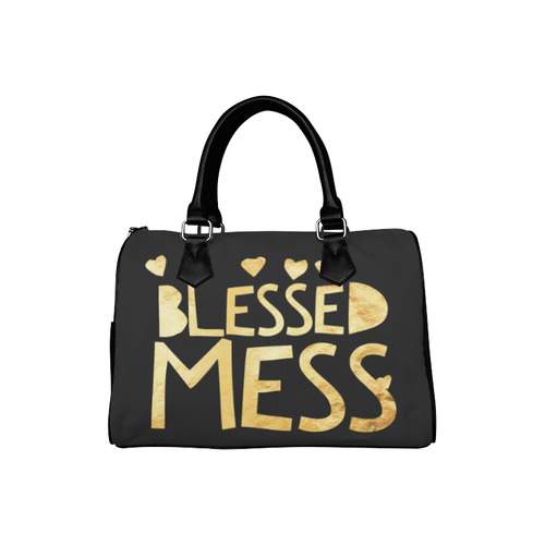 blessed mess hearts Boston Handbag (Model 1621)