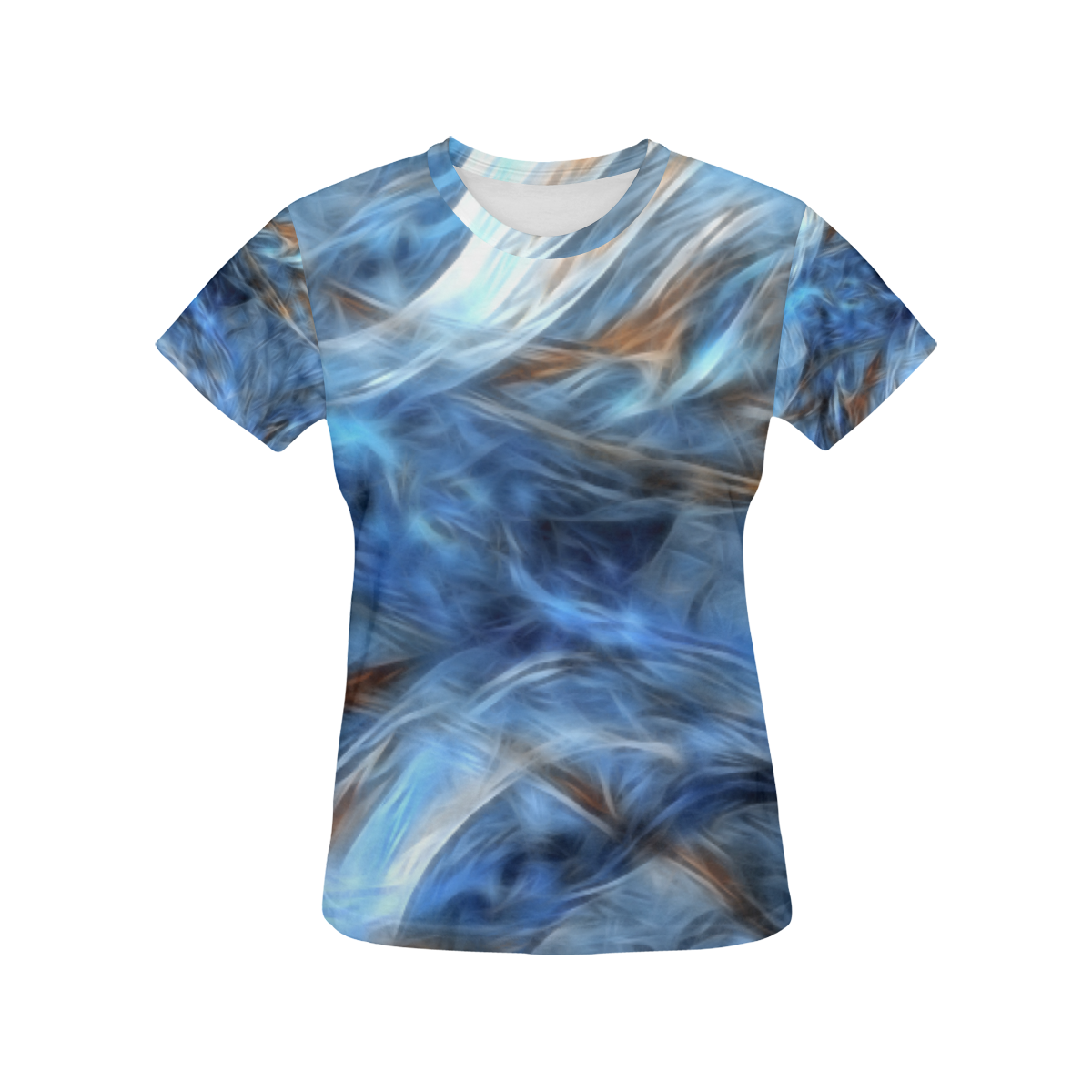 Blue Colorful Abstract Design All Over Print T-Shirt for Women (USA Size) (Model T40)