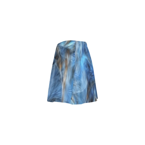 Blue Colorful Abstract Design Mini Skating Skirt (Model D36)
