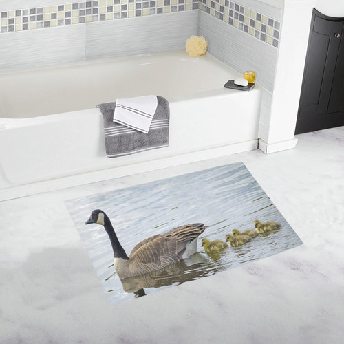 Goose And Baby Goslings Bath Rug 20''x 32''